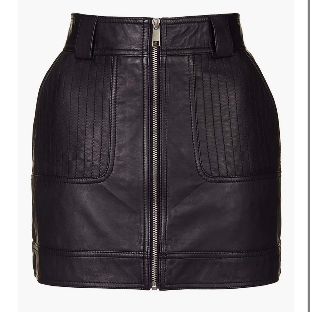 Topshop Black Zippered Mini Skirt - Picture 5 of 6